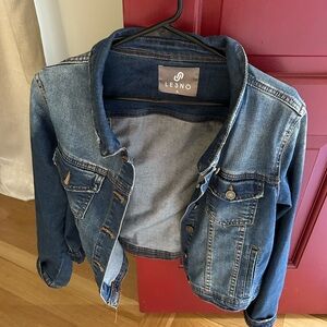 Great XL stretchy not tight jeans jacket work maybe twice. Truly like new